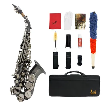 High pitched saxophone in B-flat key, small curved pipe for adult beginners, professional performance of saxophone instruments