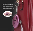 130db Emergency Personal Self Defense Safety Alarms Keychain With Flashlight With Flashlight For Women