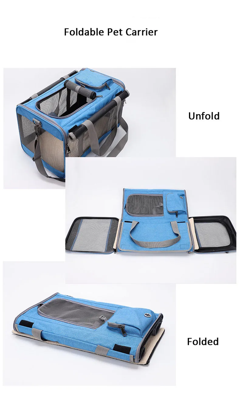 product airline approved large mesh windows washable cat dog sling carrier bag privacy protection for home outdoor travel with small bag-55