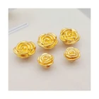 24k Gold Rose Factory Price Newest 3d Printed 24k Gold Rose Necklace Pendant For Women
