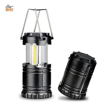 NPOT New design battery powered emergency light rechargeable led camping lantern camping solar light with low price