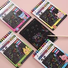Scratch Rainbow Art Paper Set Sketch Art DIY Black Scratch Paper For Kids Art Projects
