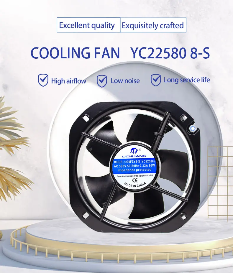 Axial Fan, 8", YC22580, 230/380V, 22522580mm - detail 2