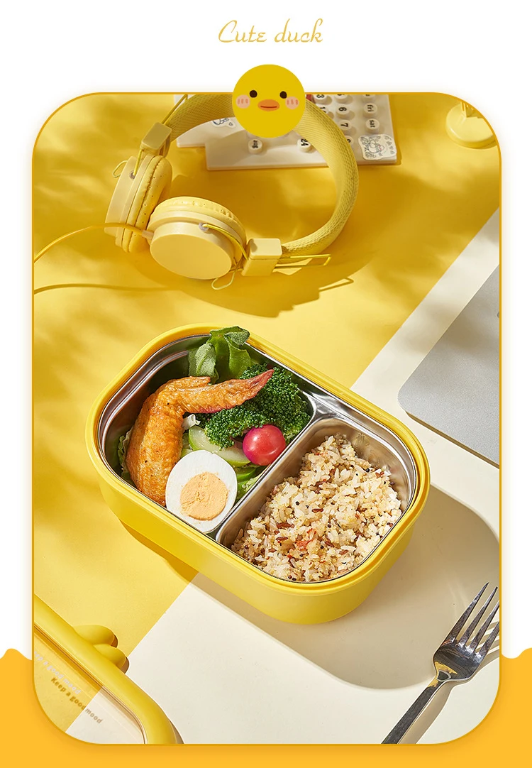 Kawaii Bento Box vaisselle de lux Thermos Lunchbox for School Kids Bento Plastic Stainless Steel Lunch Box