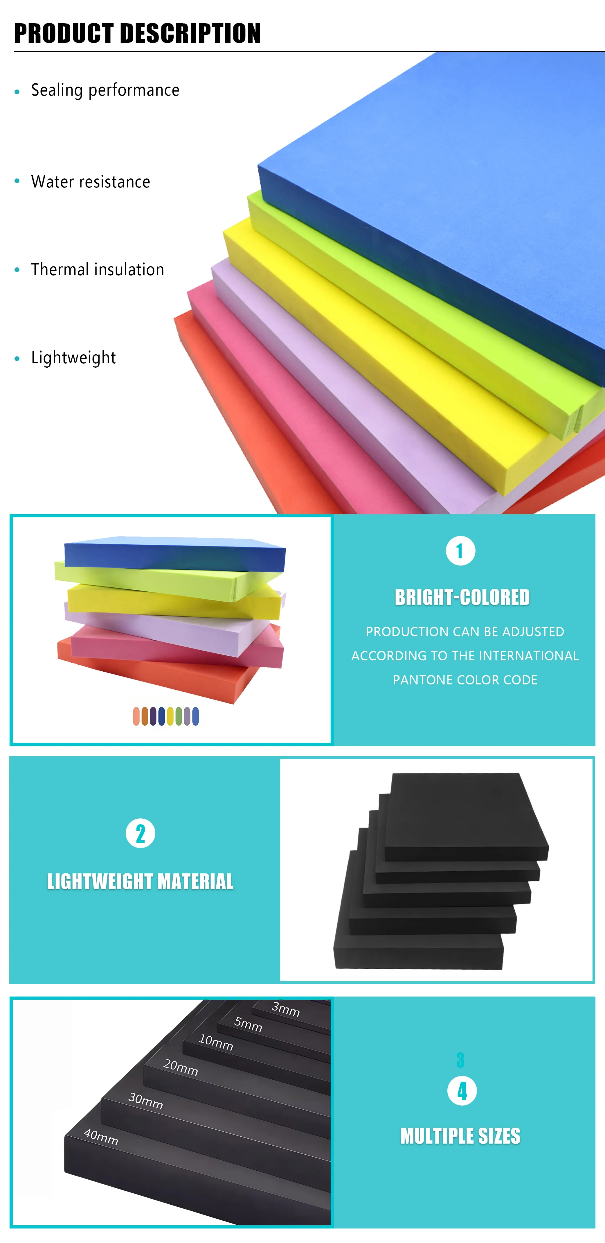 Customized Black High Density PE Foam Fire Retardant EVA Foam FR PE Foam for Car Use details