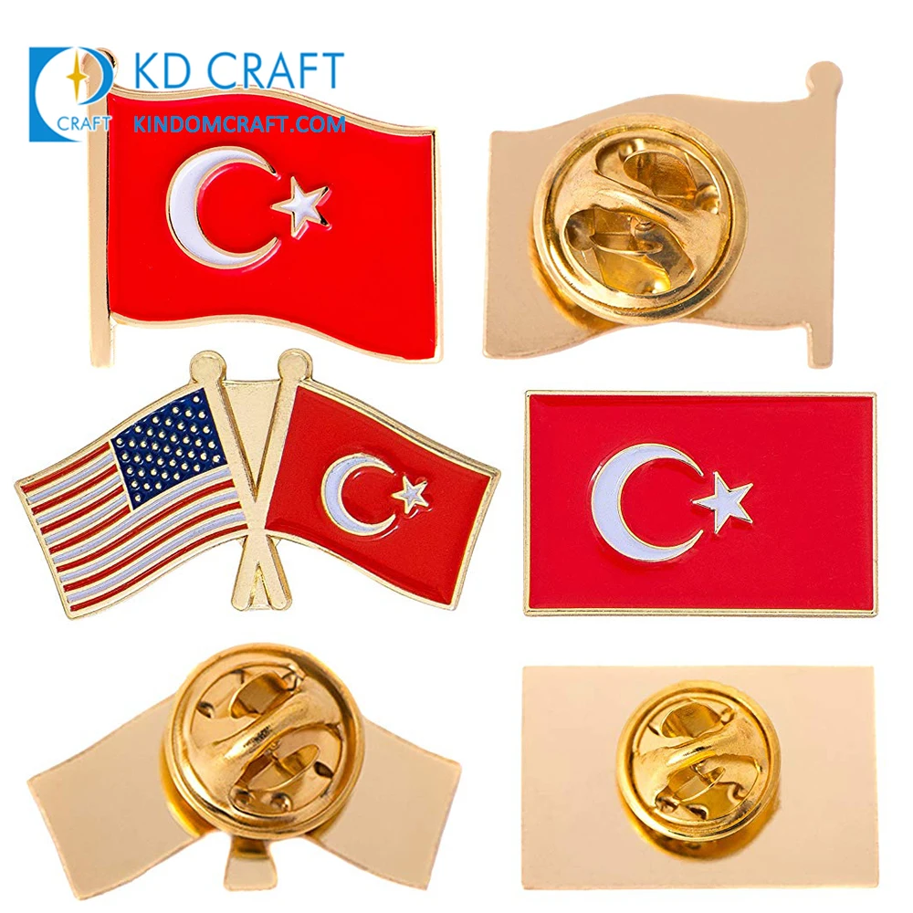 TURKEY  Country Flag Metal lapel PIN BADGE ..NEW 