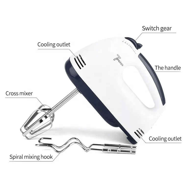 7speed Factory Price Kitchen Hand Held Electric Food Mixer Semiautomatic Rotary Egg Beater
