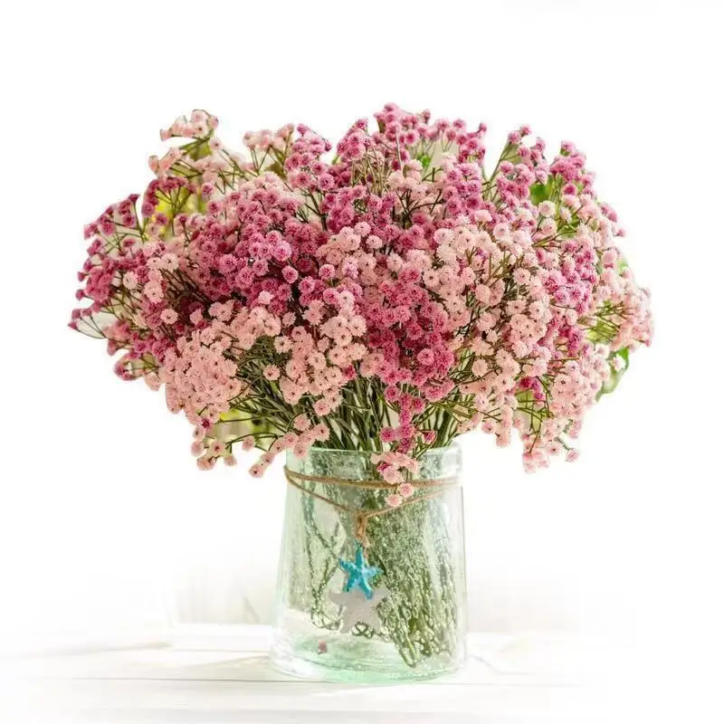 Factory Wholesale Artificial Flowers Decor White Pink  Baby's breath Valentine Gifts Home Decoration Wedding