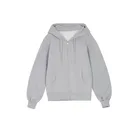 Hoodie New Pure Color Hoodie Simple Loose Sleeve Rope Plus Velvet Casual Hoodie Grey 2021 Spring And Autumn Lady