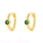 Huggie Earrings Earrings HYH 925 Silver High Quality Bead Huggie Cz Earrings
