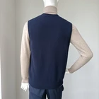 Sweater Vest Made In China Oem/Odm Casual Winter Cashmere Fashion V Neck Men Knit Sweater Vest