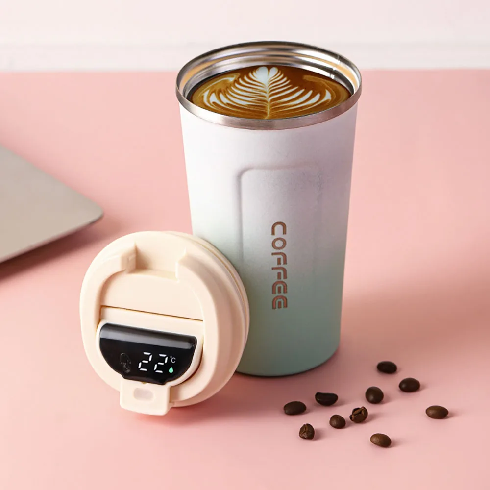 custom logo car electric 304 stainless steel temperature control smart coffee mug Termo