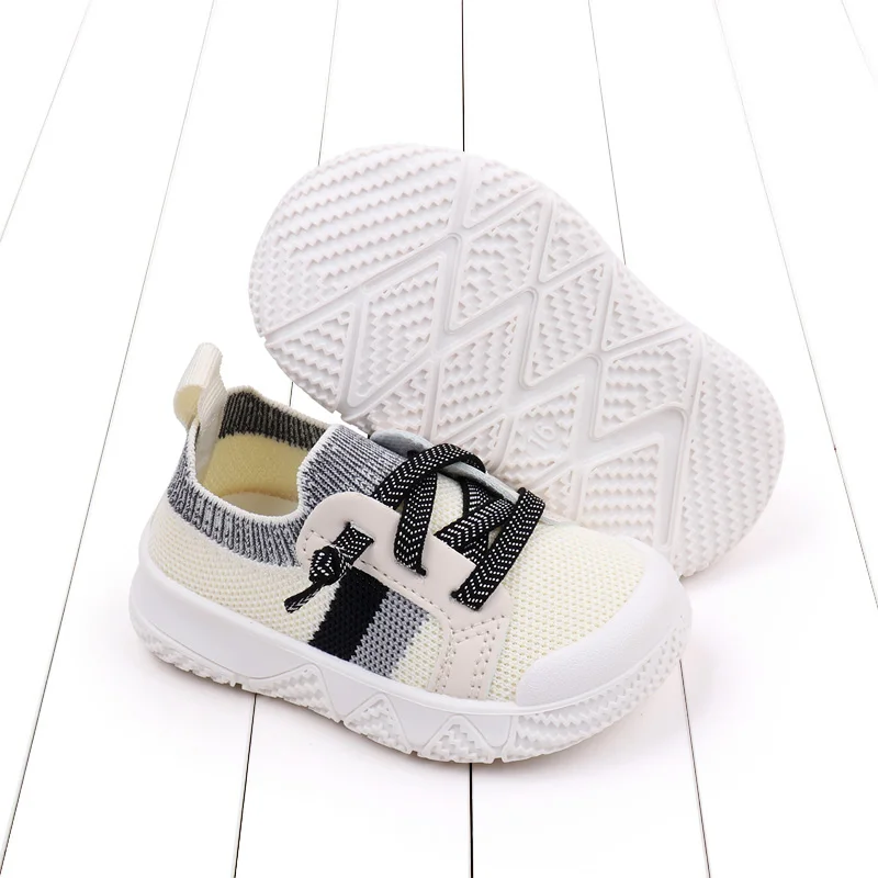 Spring & Autumn Knitted Mesh Breathable Sneakers Baby Shoes for Boys and Girls factory