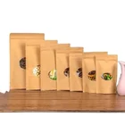 Packaging Pouch For Food Custom Zip Lock Bag Packaging Kraft Paper Pouch With Window For Food
