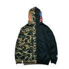 Mens Full Zipper Sweatshirt Fashion Casual Coat Outdoor Hip Hop Funny Tops Bape Hoodie