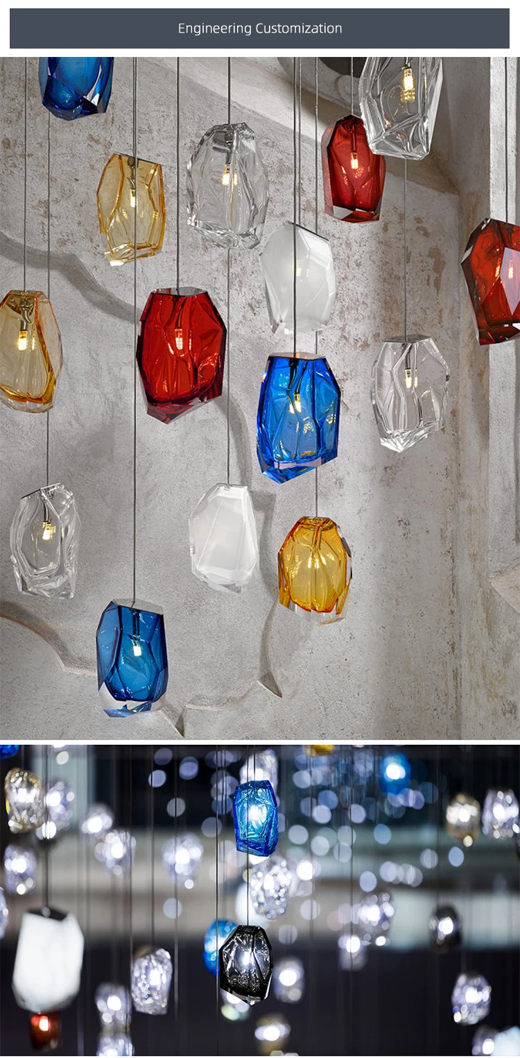CPL-25 Professional Quality Custom Indoor Decoration Lighting Colorful Glass Led Chandelier manufacture