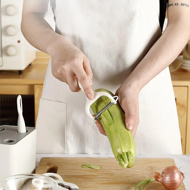 Kitchen GadgetKitchen Gadget Stainless Steel Peeler Set Belt 5/6 Pieces Scissors Melon Paring Knife Vegetable Cutter