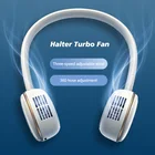 Smart Fan Miin Rechargeable Mini Led Portable Usb Smart Refrigeration Hanging Neck Cooling Leafless Fan