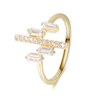 Wedding Supplier Made In Chian Zircon Gold-plated Women Wedding Jewelry Silver 925 Rings