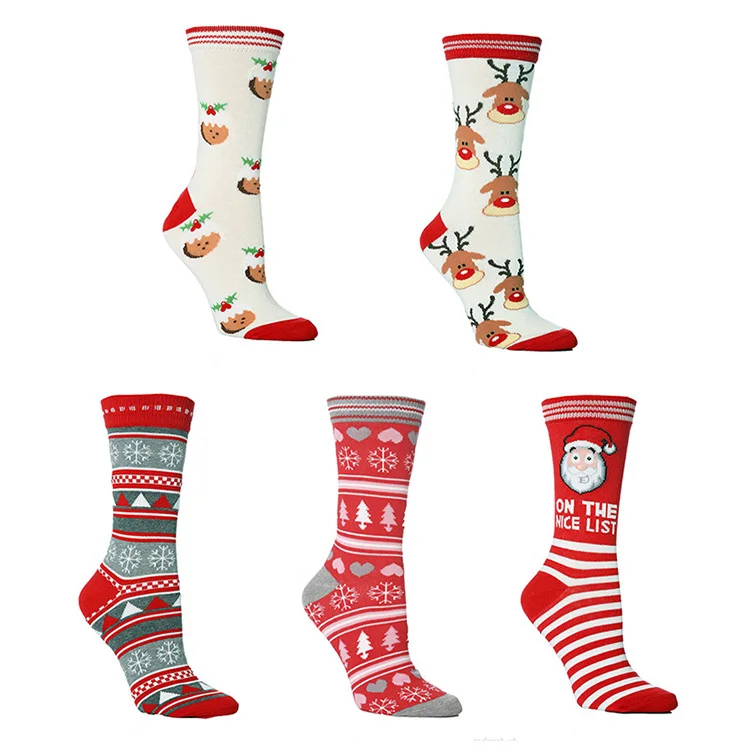 Festive Socks Lot de 3 chaussettes de Noël pour adultes