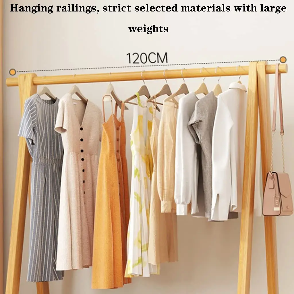 Multifunctional  Strong Load Capacity Freestanding Foldable Open wooden coat rack