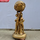 Full Size Bronze the world is yours statue for Sale