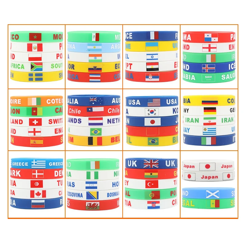 rubber bracelets silicone wristband Design Your Own Personalized Country Logo silicon bracelet