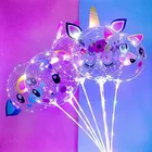 Nicro Unicorn Assorted Colors Luminous Stickers Ballons Bobo LED Balloon Light