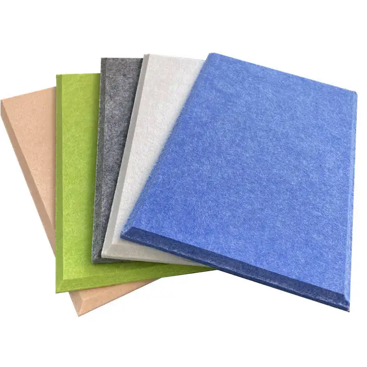 High Density 1220x2420mm Baffle Ceiling Sound Proofing Felt Fabric Covered Polyester Acoustic Panels