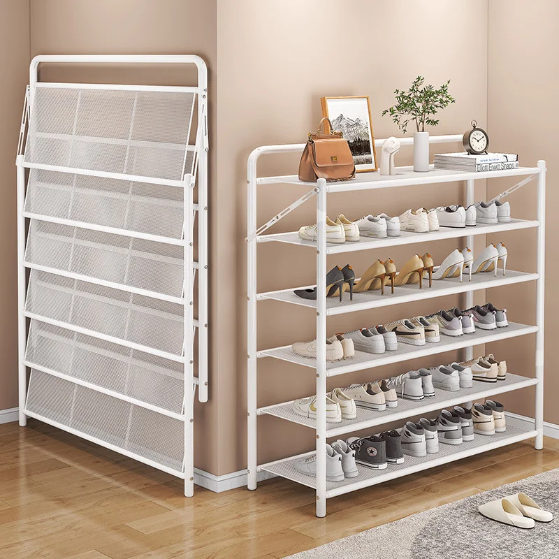 Indoor dust-proof foldable shoe cabinet multi-layer large capacity folding rack storage rack shoe rack