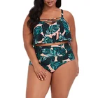 Beachwear Camouflage Printed Vest Triangle Bottom 2 Piece Beachwear Sexy Bikini Split Swimsuit