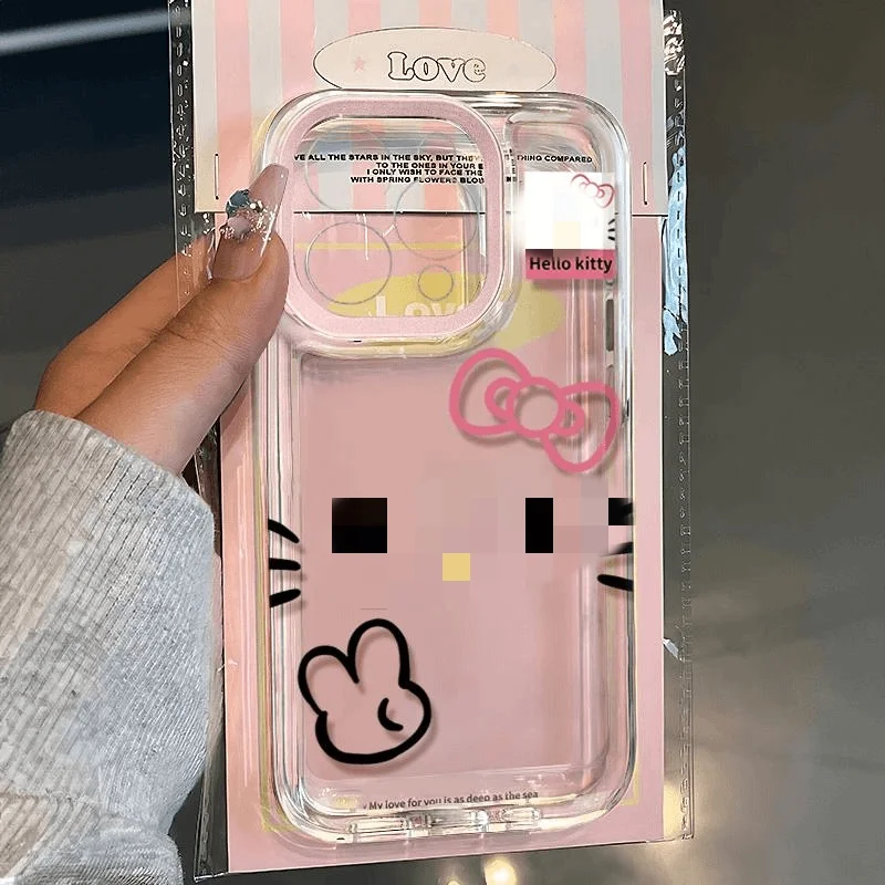 Cute KT Cat phone case for the iPhone 16promax/16 phone case The design sense of iPhone15 is 14 cute 13 transparent 12 H16d44470a23540b9af05131022055456c