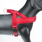 Vest With Crafted Bespoke Nylon Dog Harness Vest With Rubber Logo Neoprene Padded Cushion Quick Release