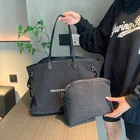 Hand Canvas Women Tote Bag Simple Versatile Capacity Big Hand Bags Fashion Shoulder Bag