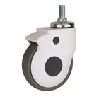 Inches Caster Mute White Plastic Secure Swivel Standard 2 3 5 Inch Central Locking Medical Caster