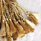 Manufacturer Supply Dedicate Metallic Yarn Hand Made Golden Tassel For Ethnic Packing