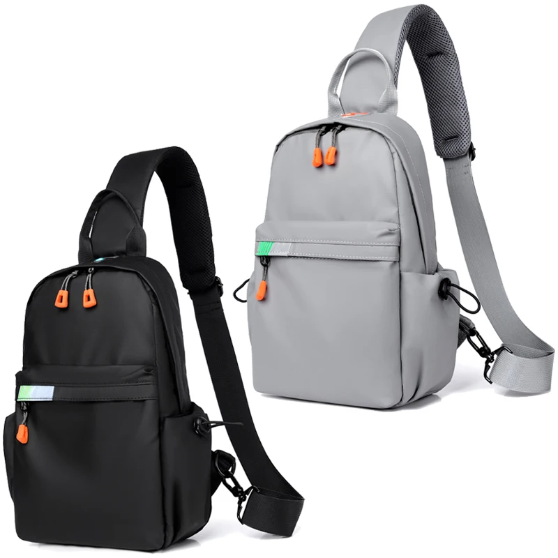 High Quality Custom Logo Water Resistant Oxford Back Pack Crossbody Chest Shoulder Bag Outdoor Travel Sling Bags For Men