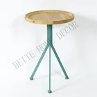 Table Customized Metal Leg Small Solid Wood Coffee Table For Living Room