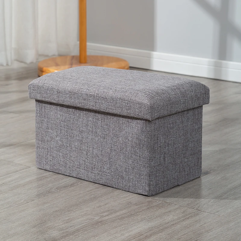 Modern Fabric Foldable Storage Ottoman & Stool for Living Room Home Furniture manufacture