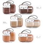 Case Leather XGUO "SUNSHINE" Wood Case For Airpods Pro With Leather Strap For Airpods 1\2\3\4