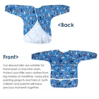 Baby Bib Baby Bibs Feeding Natucare BSCI Baby Waterproof Feeding Apron Sleeved Bib Bamboo Long Sleeve Bib