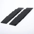 Natural China Manufacturer Sale Grinding And Polishing Natural Flat Back Slice Square Black Agate For Inlay Necklace