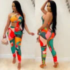 M3069 2021 Summer New Arrival Women 1 Piece Jumpsuits Sleeveless Lady Sexy Jumpsuit Club Wear