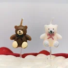 Professional Candles Factory 2020 Hot Selling Bear Shape Birthday Cake Decoration Candles For Party
