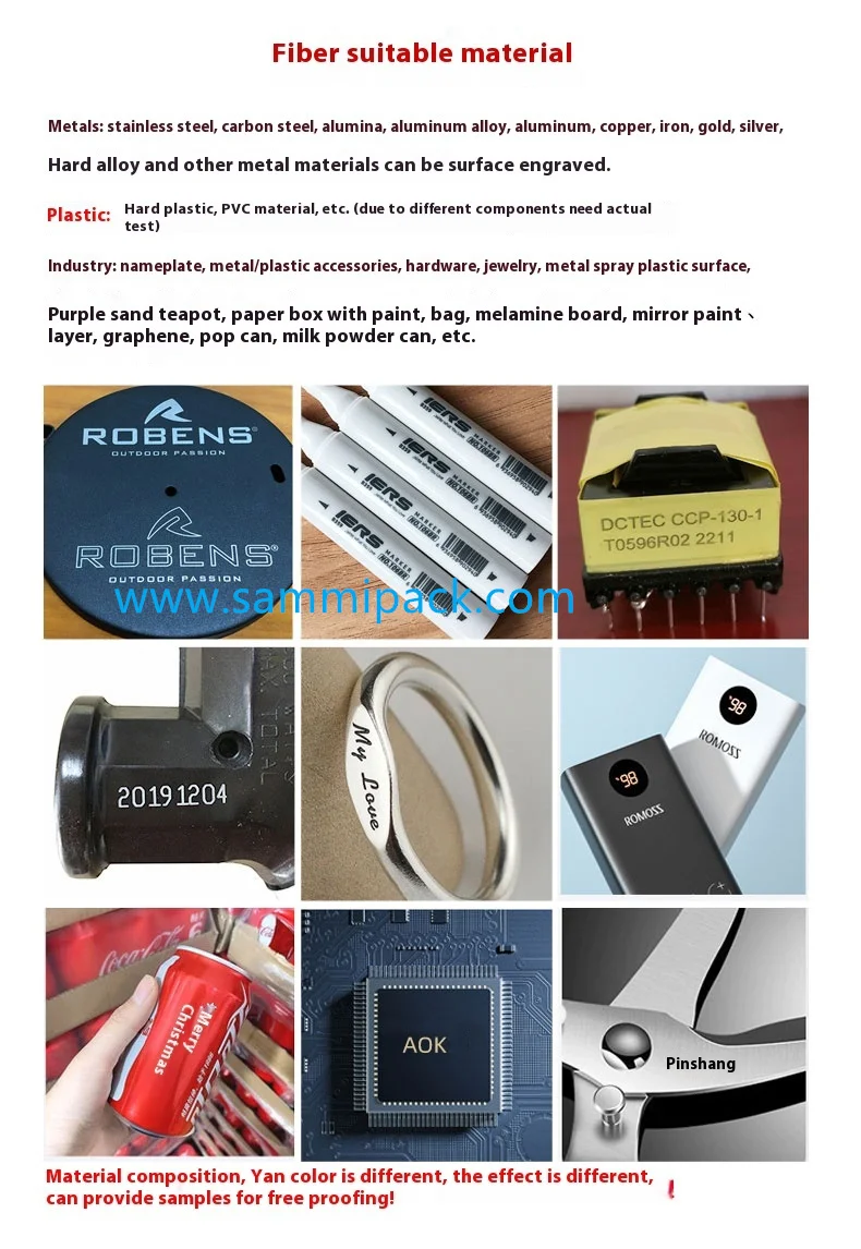 Máquina de marcado por láser de fibra para grabado por láser de metal 7