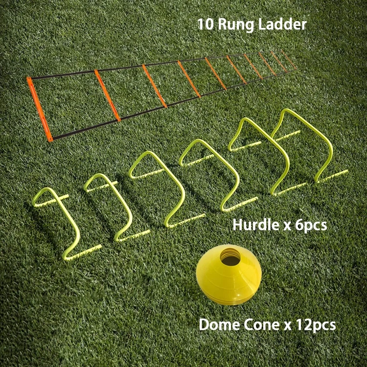 Pro Agility Speed Training Ladder and Cones15 ft Fixed Soccer Football Drills 