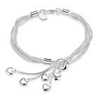 Custom Jewelry Silver Custom Adjustable Bangle Jewelry Silver Women Charm Plated Silver Bracelets For Ladies