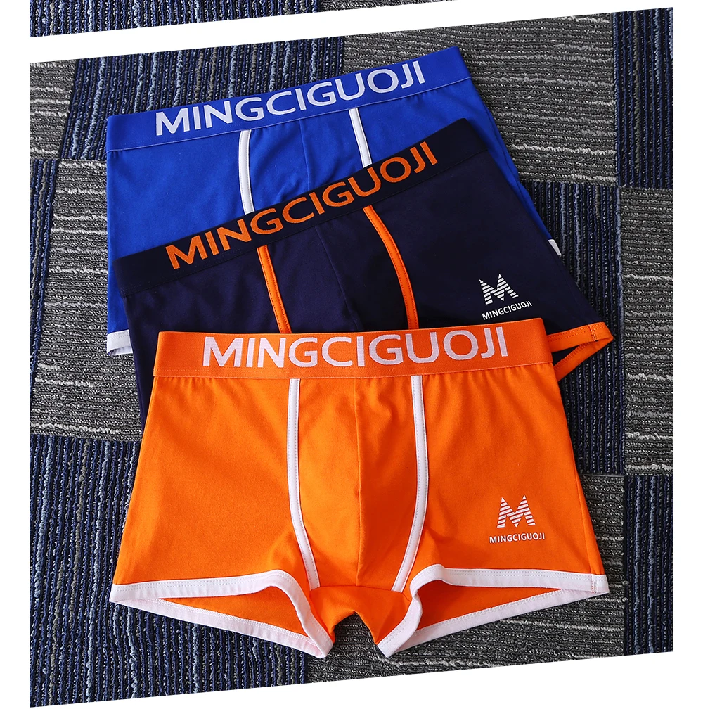 Wholesale Stock Lot Underwear For Man Classical Cotton Boxershorts Male