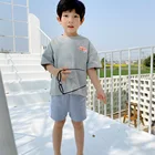 Boy Set High Quality Customized Colors 100% Cotton Summer Stylish Boy Short Sleeve Set