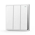 Electric Switch New Design Brushed Panel 1Gang 1Way Electric Button Switch Wall